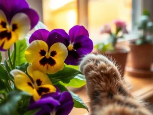 Czy bratki są trujące dla kota?