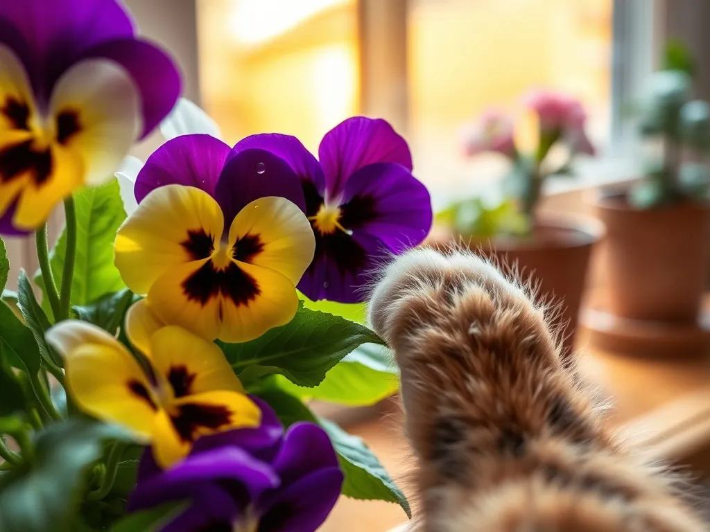 Czy bratki są trujące dla kota?