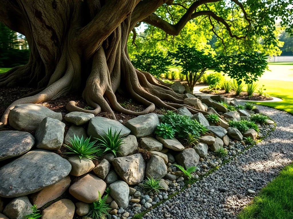 Skalniak pod drzewem – pomysły, rośliny, pielęgnacja